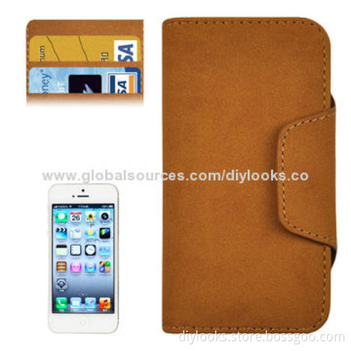 2-in-1 Detachable Frosted Texture Leather Case with Credit Card Slot & Holder for iPhone 5 & 5S